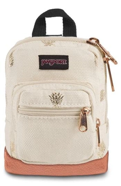 Jansport Right Pouch Mini Backpack - Beige In Isabella Pineapple