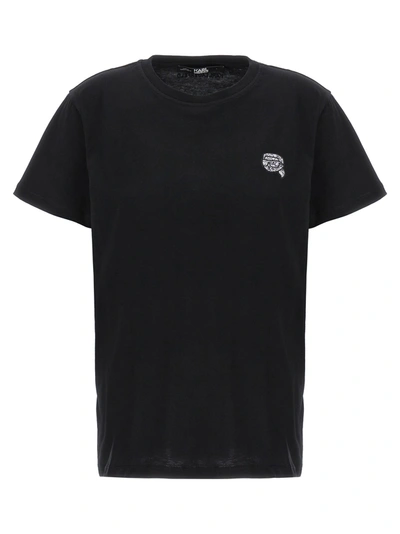 Karl Lagerfeld Black Ikonik 2,0 Glitter T-shirt