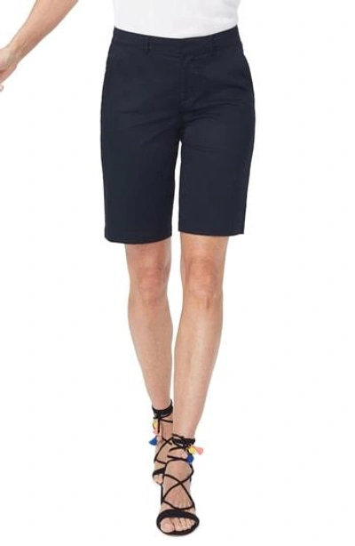 Nydj Stretch Twill Bermuda Shorts In Black