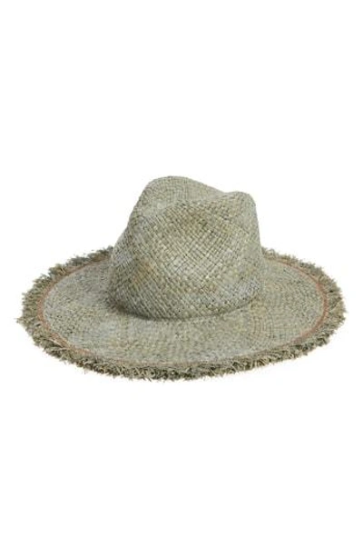 Lola Hats Large Dad's Raffia Hat In Sage