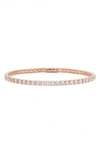 Vince Camuto Crystal Tennis Bracelet In Rose Gold