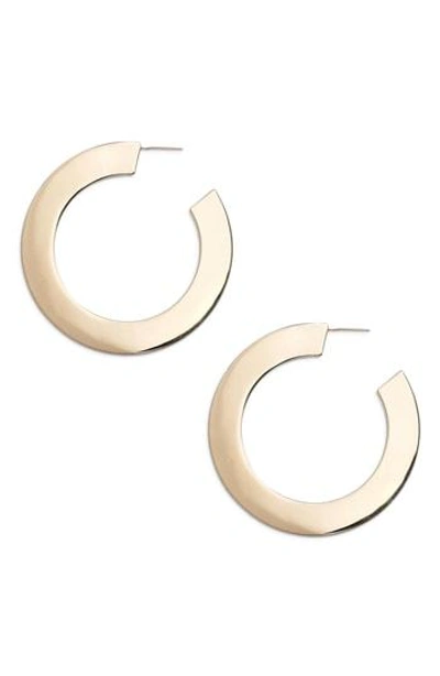 Jennifer Zeuner Golda Large Hoop Earrings In Yellow Vermeil