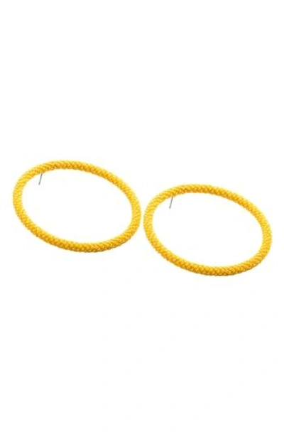 Mishky Hula Hula Xl Hoop Earrings In Yellow
