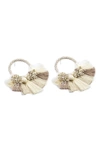 Mishky Medium Cartagena Hoop Earrings In White/ Cream
