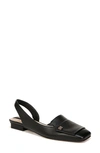 Franco Sarto Women's Teagan Square Toe Slingback Flats In Black Leather