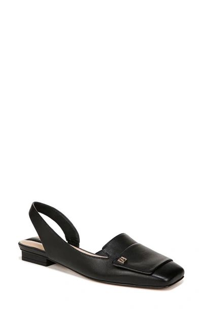 Franco Sarto Women's Teagan Square Toe Slingback Flats In Black Leather