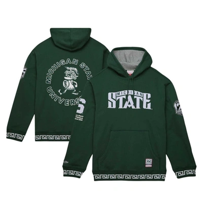 Mitchell & Ness Green Michigan State Spartans 125th Basketball Anniversary Team Origins Pullover Ho