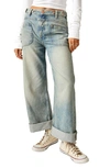 Free People Palmer Cuffed Baggy Jeans In La La Land