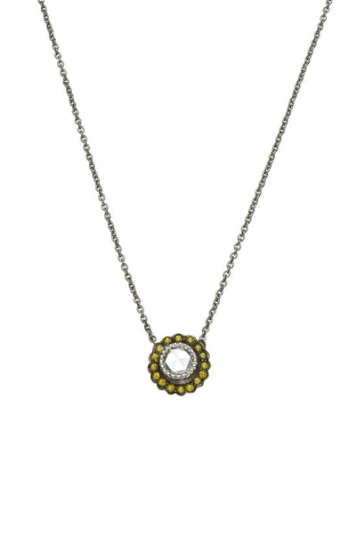 Sethi Couture True Romance Pendant Necklace In Green Diamond