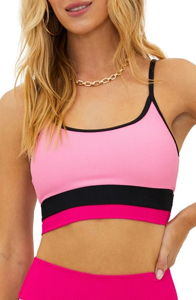 Beach Riot Eva Bikini Top In Amour Colourblock