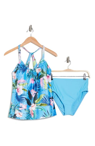 Next By Athena Native Palms Tankini Two-piece Swimsuit In Sea Glass