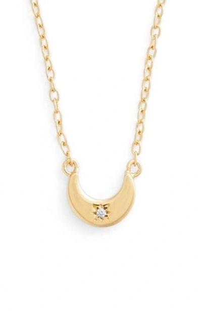 Argento Vivo Moon Pendant Necklace In Gold