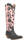 Dingo Goodness Gracious Western Boot In Black/ Pink