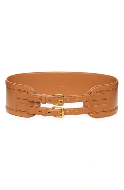 Zimmermann Double Buckle Leather Belt In Avalon