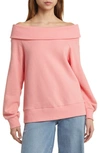 Nation Ltd Barbie Long-sleeve Off-the-shoulder Top In Pink