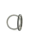 Sethi Couture Channel Set Diamond Ring In White Gold/ Black Diamond