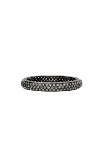 Sethi Couture Women's Tire 18k White Gold And Black Rhodium Diamond Ring