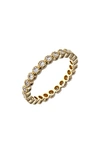 Sethi Couture Bezel Set Diamond Stacking Ring In Yellow Gold/ Diamond