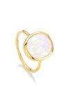 Monica Vinader Siren Semiprecious Stone Ring In Gold/ Moonstone