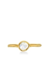 Monica Vinader Siren Small Semiprecious Stone Stacking Ring In Gold