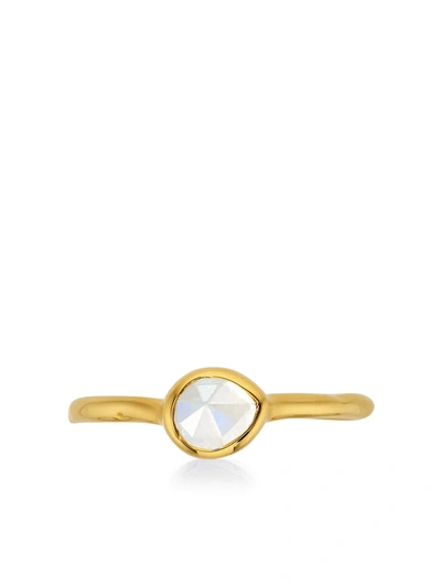 Monica Vinader Siren Small Semiprecious Stone Stacking Ring In Gold