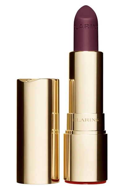Clarins Joli Rouge Velvet Matte Lipstick In 744v Plum