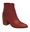 Frye Women's Flynn Pointed Toe Leather High-heel Booties In Red Clay Leather