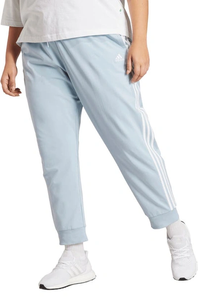 Adidas Originals Essentials 3-stripes Pocket Joggers In Wonder Blue/ White