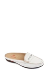 Marc Joseph New York Lawrence Mule In White Tumbled Leather/ Contras