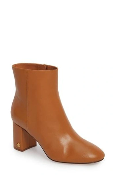 Tory Burch Women's Brooke Round Toe Leather Booties In Tan