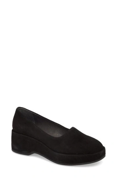 Camper Sisea Platform Shoe In Black Leather