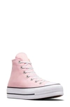 Converse Women's Chuck Taylor All Star Lift Platform Canvas High Top Casual Sneakers From Finish Line In Donut Glaze,white,black