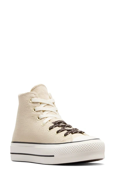 Converse Chuck Taylor® All Star® Lift High Top Trainer In Egret/ Black/ Fresh Brew