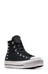 Converse Chuck Taylor® All Star® Lift High Top Sneaker In Black/ Silver/ Black