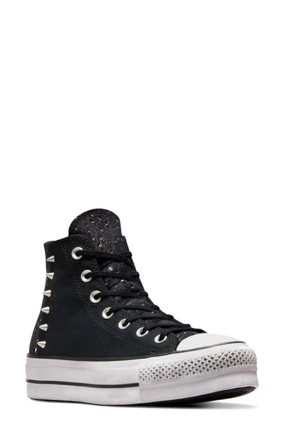 Converse Chuck Taylor® All Star® Lift High Top Sneaker In Black/ Silver/ Black