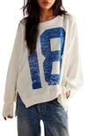 Free People Camden Oversize Graphic Sweatshirt In Ivory Combo