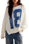 Free People Camden Oversize Graphic Sweatshirt In White