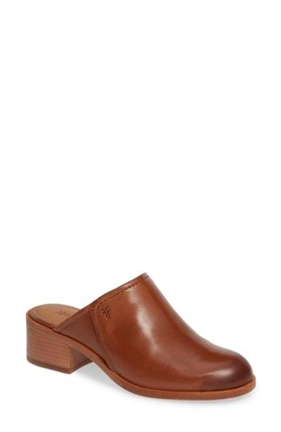 Frye Claire Mule In Cognac Leather