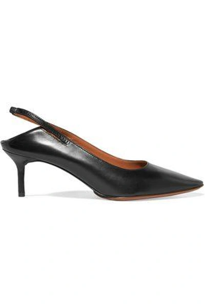 Vetements Woman Leather Slingback Pumps Black