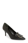 Charles David Women's Aramina Pointed Toe Leather High-heel Pumps In Black Leather