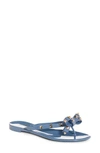 Valentino Garavani 'rockstud' Flip Flop In Grey Sky