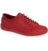 Frye Gia Low Lace-up Sneaker In Red Canvas