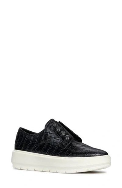 Geox Kaula Sneaker In Black Leather | ModeSens