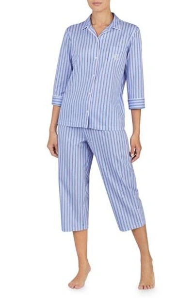 Lauren Ralph Lauren Capri Pajamas In Multi Stripe