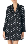 Kate Spade Sleep Shirt In Black Print