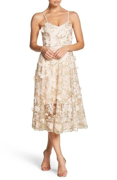 Dress The Population Uma Floral Embroidered Lace Dress In Pale Blush/ Pink  Floral | ModeSens