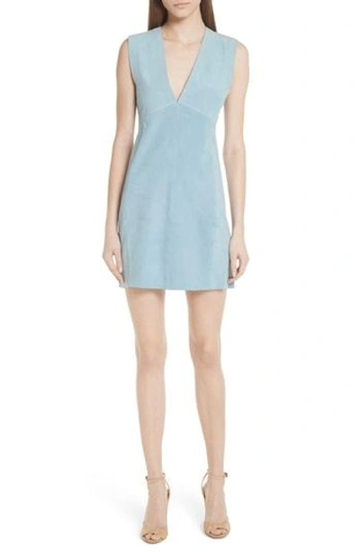 Theory Zinovin S. Double Face Suede Dress In Deep Morning Blue