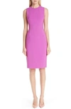 Versace Stretch Cady Pencil Dress In Fuschia