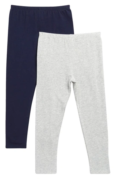 Splendid Kids' 2-pack Leggings In Grey / Navy