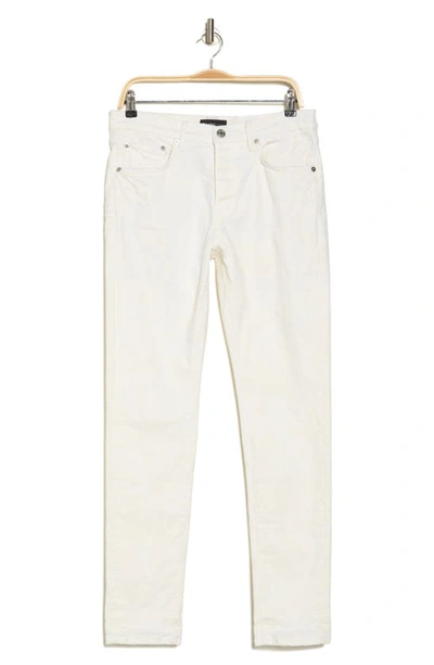 Purple Brand P001 Low Rise Skinny Jeans In White Flocked Snake